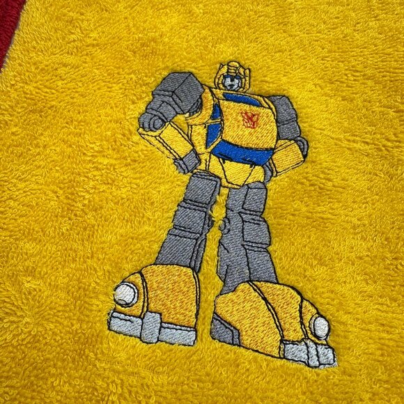 Transformers Towels Embroidered Autobots Hand Towel Set Optimus Bumblebee Robots - Picture 5 of 5